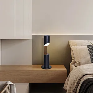 Oblique cutting minimalist style dimmable LED desk lamp